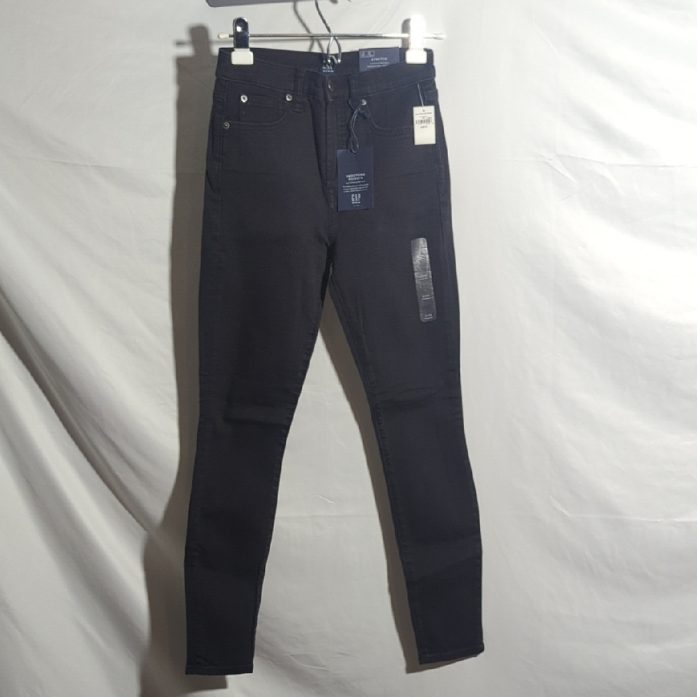 GAP NWT High Rise True Skinny Stretch Jeans Size 0/25R Black